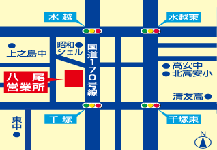 八尾営業所マップ